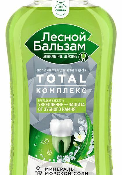 Ополаскиватель для рта Лесной Бальзам Total Комплекс с алоэ и белым чаем 400 мл
