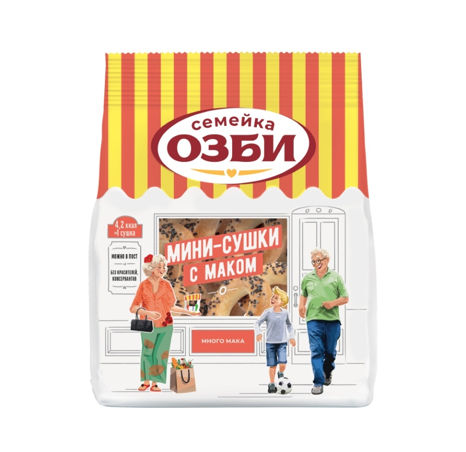 

Мини-сушки Семейка Озби с маком 150 г