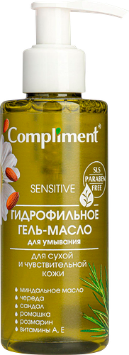 Гидрофильное гель-масло Compliment для сухой и чувствительной кожи 150 мл