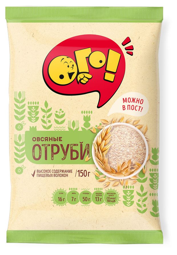 

Отруби Ого! овсяные рассыпчатые 150г