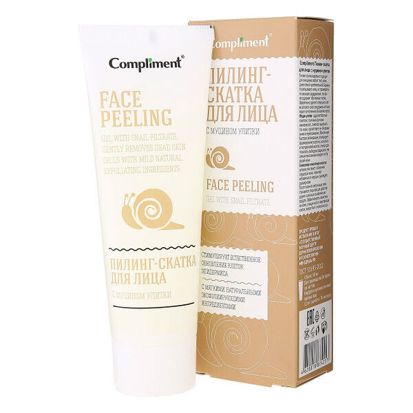 Пилинг-скатка для лица Compliment Snail Vital Восстанавливающая муцин улитки 80 мл
