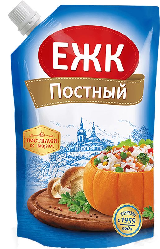 

Соус майонезный ЕЖК Постный 55% 200 мл