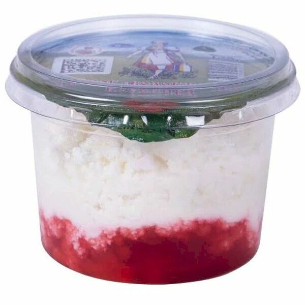 БЗМЖ Творог ВОЛОГЖАНКА с фруктово-ягодным наполнителем Клубника 5% 190г