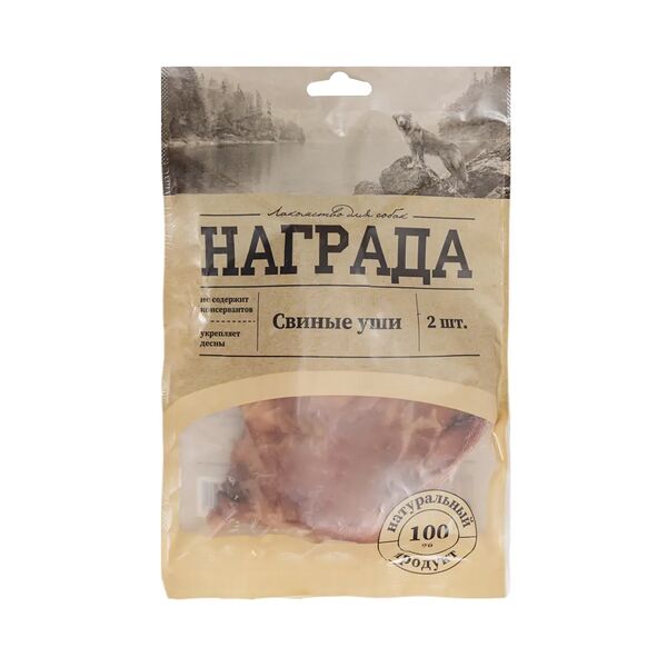 Лакомство для собак Ухо свиное, 2 шт.