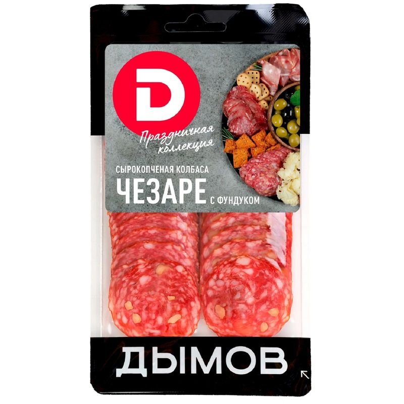 

Колбаса Дымов Чезаре с фундуком сырокопчёная полусухая 70 г