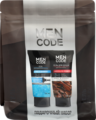 

Набор подарочный Men Code: Гель для душа 150 мл Гель для бритья 150 мл