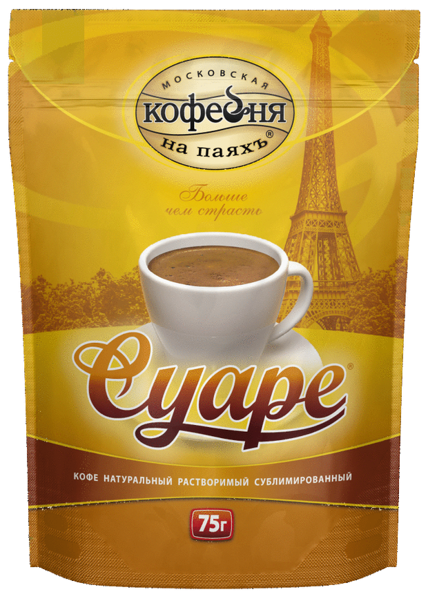 

Кофе растворимый Московская кофейня на паяхъ Суаре 75 г