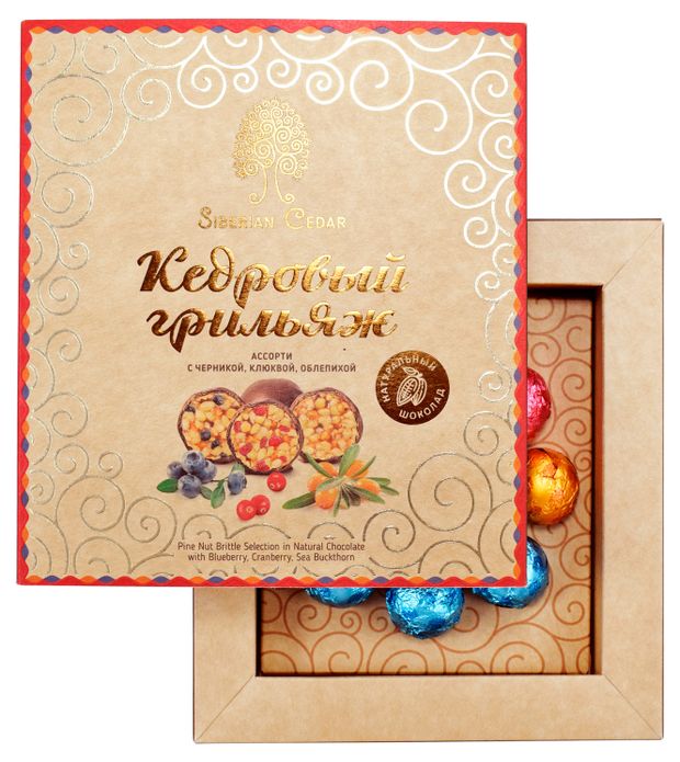 

Набор шоколадных конфет Siberian Cedar Кедровый грильяж ассорти 120 г