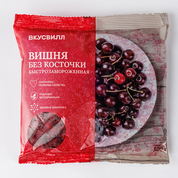 Вишня без косточки  ВкусВилл свежезамороженная 300 г