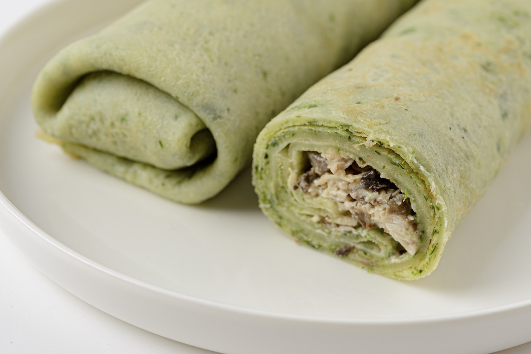 

Блин шпинатный с курицей и грибами, 160 г