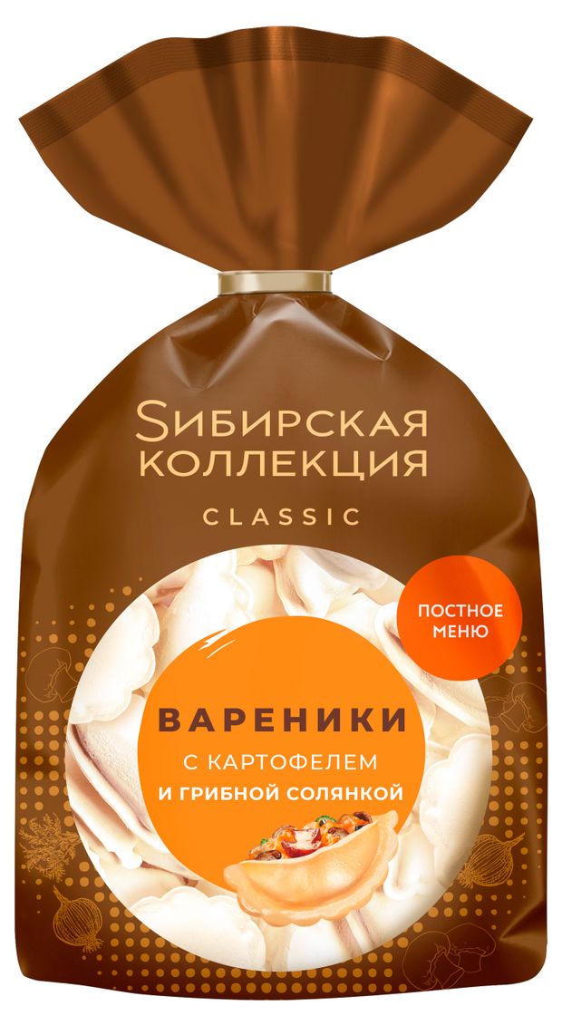 

Вареники Sибирская коллекция с картофелем и грибной солянкой 700 г