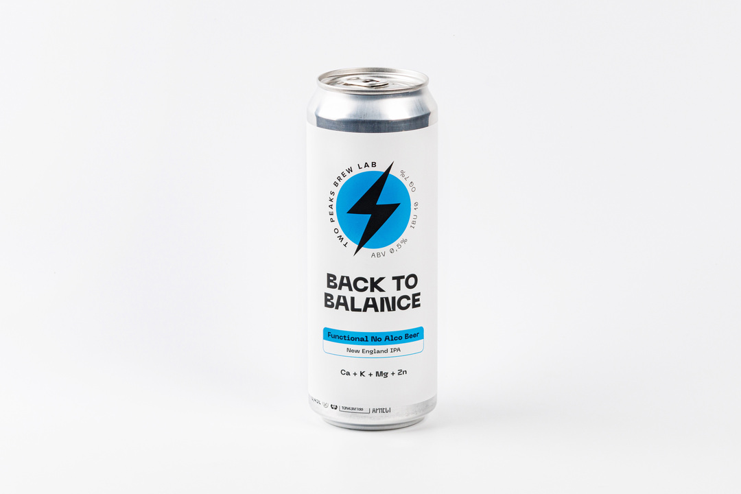 

Пивной напиток безалкогольный Two Peaks brew lab Back To Balance нефильтрованный неосветленный пастеризованный 450 мл