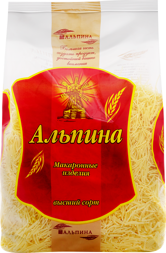 Макароны Альпина Вермишель, группа В высший сорт, 1 кг