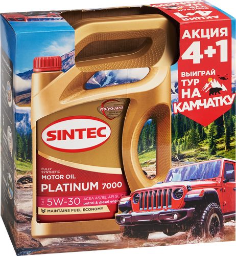 

Моторное масло Sintec Platinum 7000 5W-30 A5/B5 SL/CF 4+1