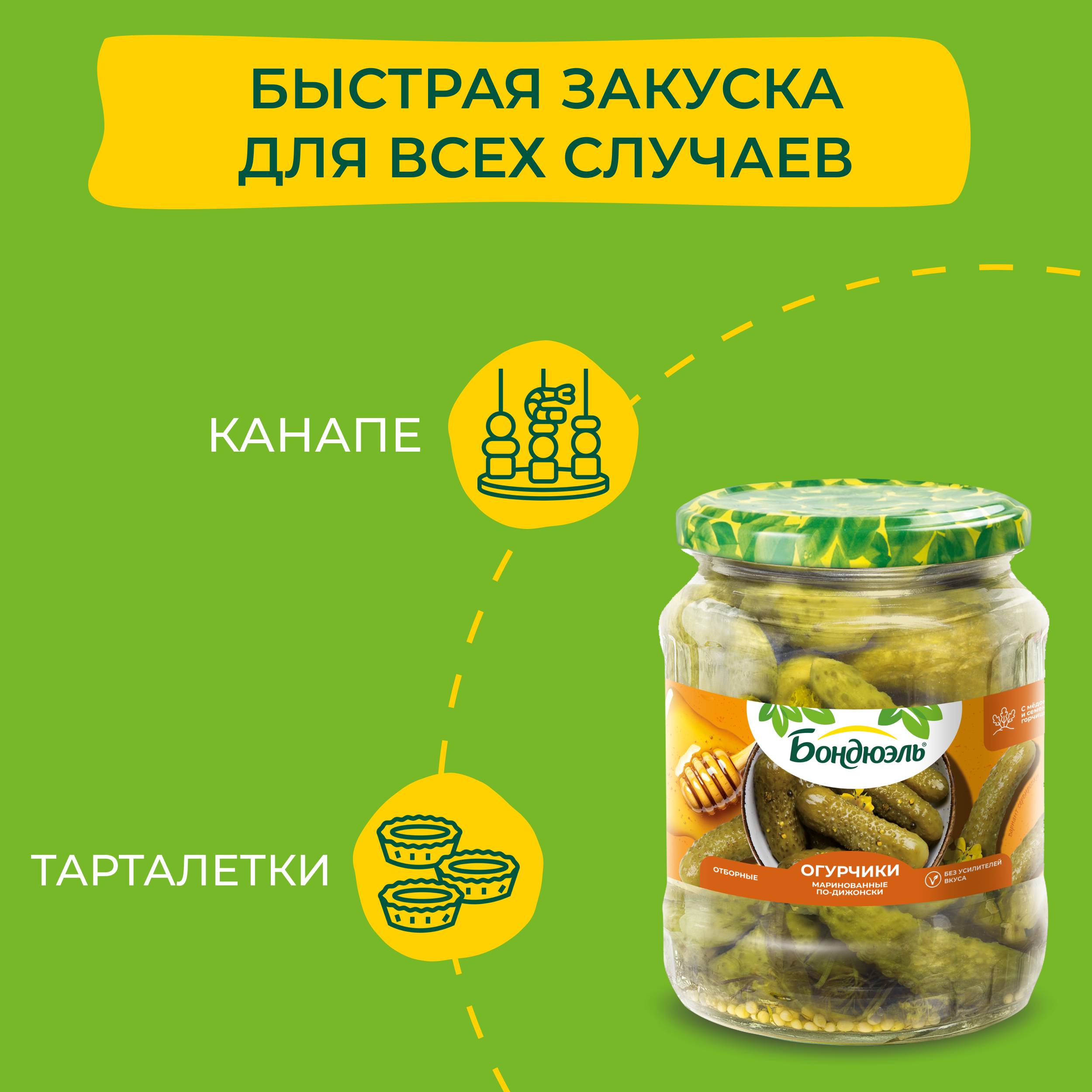 

Огурцы маринованные Бондюэль по-дижонски 680 г