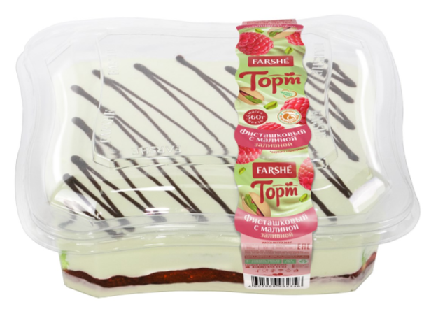 

Торт Farshe Фисташковый с малиной заливной 360 г