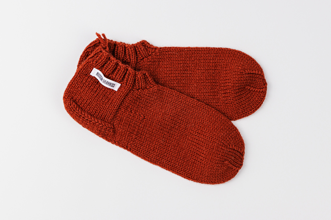 

Следки вязаные женские цвет терракотовый размер 37-39