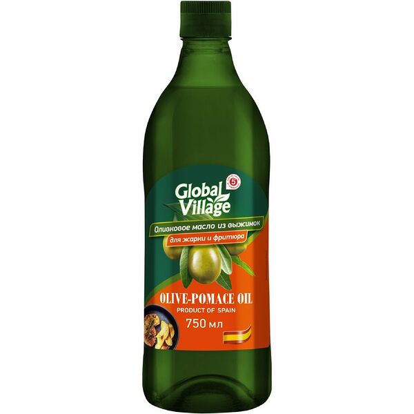 Масло Global Village Pomace оливковое рафинированное с добавлением нерафинированного 0.75л
