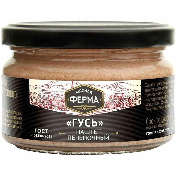 Паштет Мясная Ферма печеночный со вкусом гусиного мяса 200 г