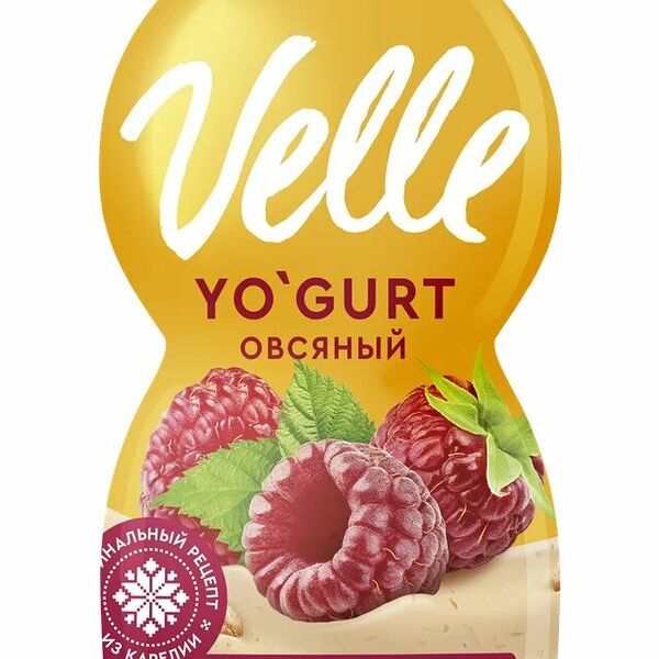 Продукт овсяный Velle Малина питьевой ферментированный 250 г