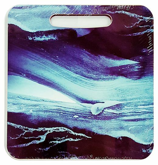 Доска разделочная деревянная Морские волны, 21х19,5 см