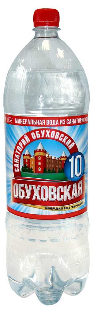 

Вода минеральная Обуховская-10 газированная лечебно-столовая 2 л