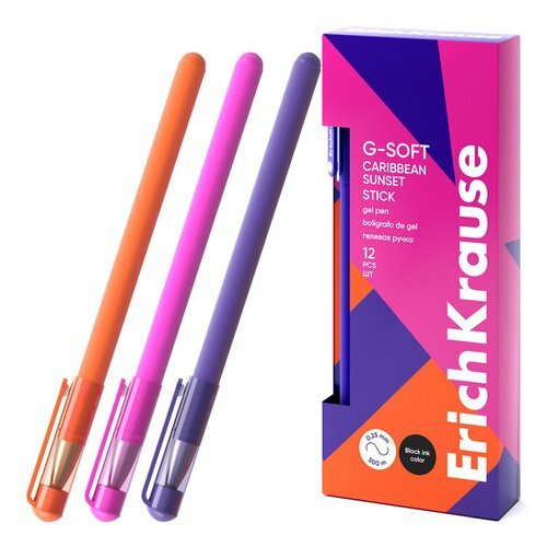 

Ручка гелевая Erich Krause G-Soft Stick Caribbean Sunset черная 1 шт. дмзайн в ассортименте
