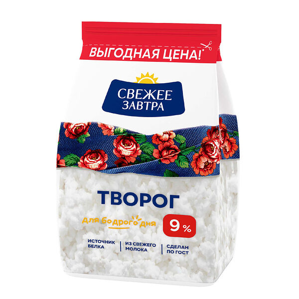 Творог Свежее Завтра 9% 400 г