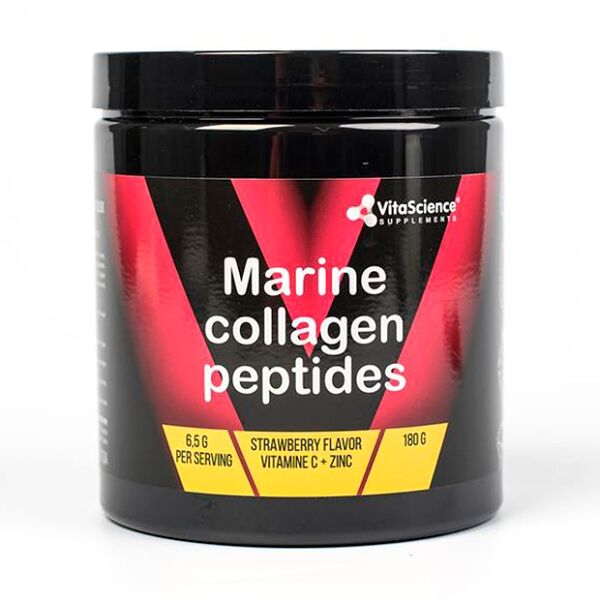 VitaScience Marine collagen peptides порошок со вкусом клубники 180 г
