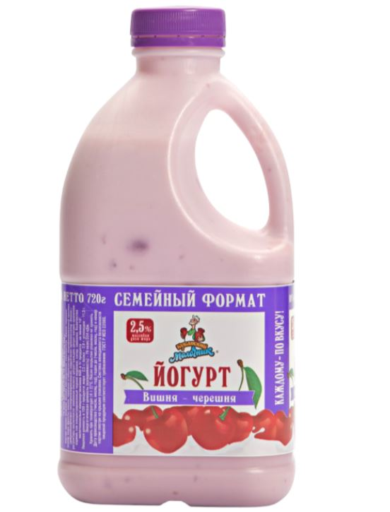 

Йогурт питьевой Кубанский Молочник Вишня-черешня 2.5% БЗМЖ 720 г