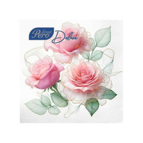 Салфетки бумажные Grand Pero Deluxe Гармония 33 см 3 слоя 20 шт
