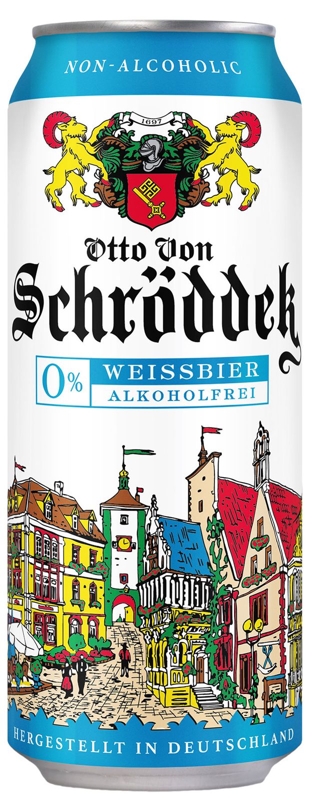 

Пиво пшеничное Otto Von Schrodder светлое пастеризованное нефильтрованное неосветленное безалкогольное 0.5 л