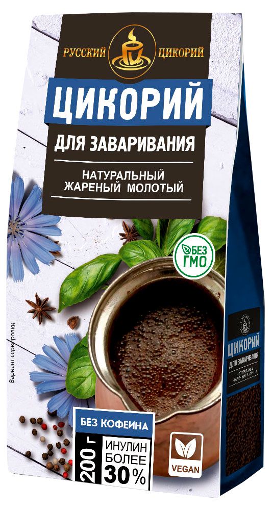 

Цикорий растворимый Русский цикорий жареный молотый, 200г