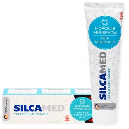 Зубная паста Silcamed укрепление эмали Морские минералы 130 г