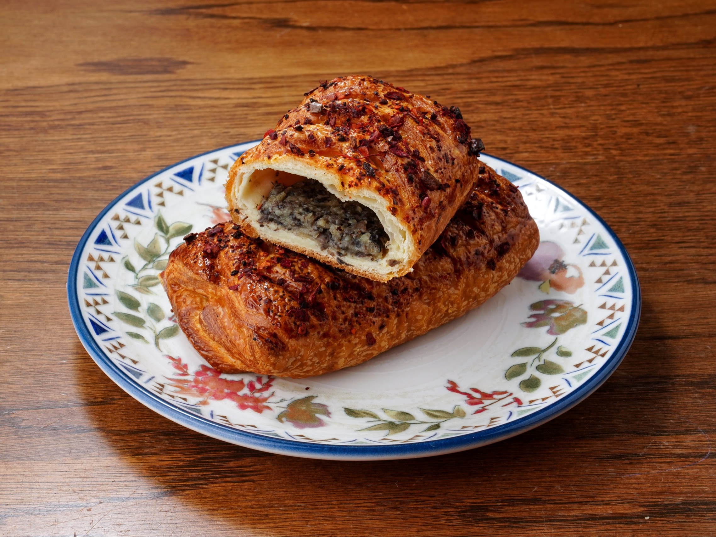 Слойка с картофелем и грибами
