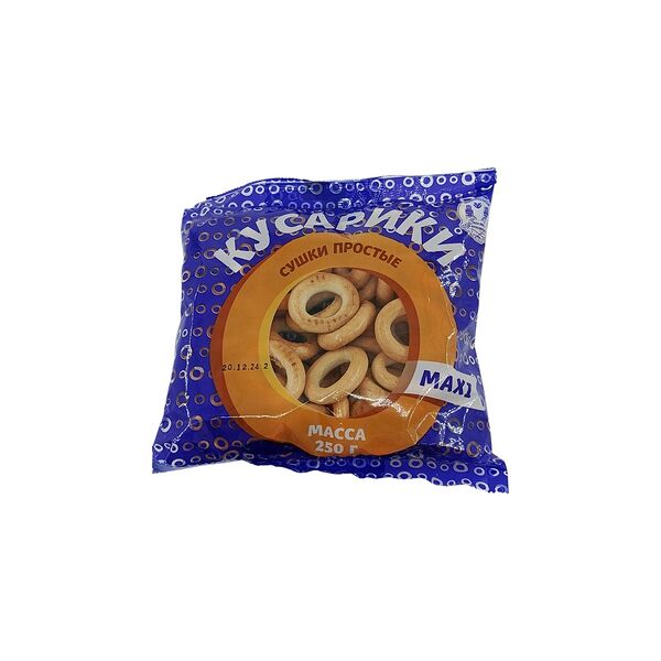 Сушки Кусарики MAXI простые вес 0,25 кг ПП Хлебозавд Автомат