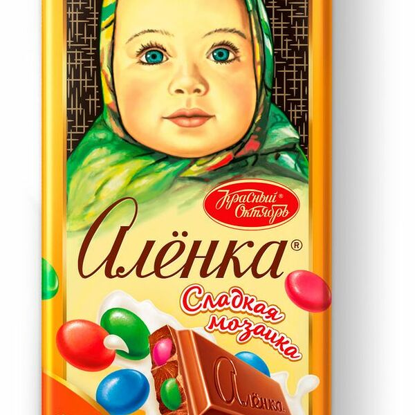 Шоколад молочный Алёнка Сладкая Мозаика с разноцветным драже 100 г