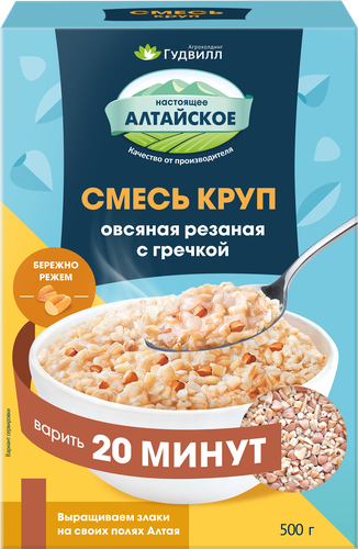 

Крупа Гудвилл овсяная резаная с гречкой 500 г