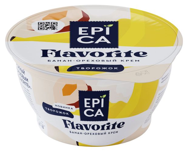 

Десерт творожный Epica Flavorite Банан-ореховый крем 7.6% 130 г