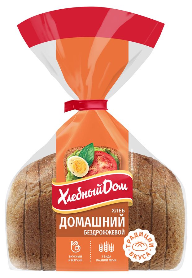 

Хлеб Хлебный Дом Домашний бездрожжевой нарезка 350 г