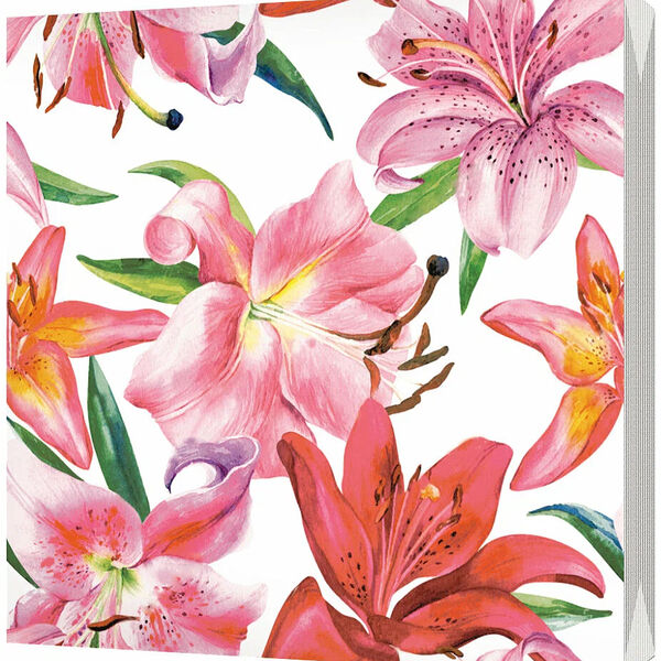 Салфетки бумажные Bgreen трёхслойные Лилии размер 33x33 см 20 шт