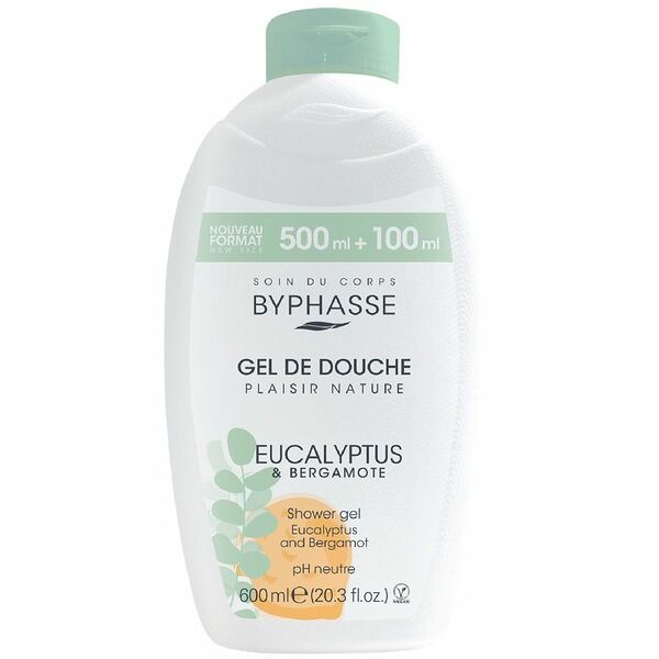 Гель для душа Byphasse Plaisir Nature эвкалипт и бергамот, 600 мл