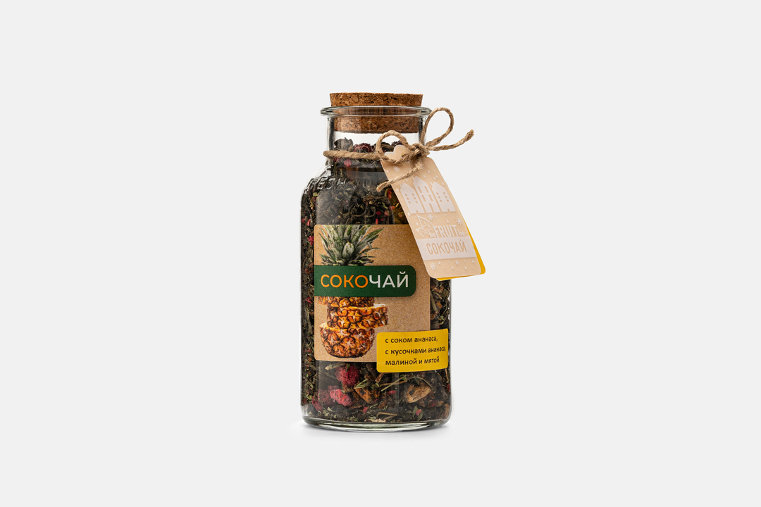 

Чай BeFruitbe Сокочай зелёный с кусочками ананаса, малины и мяты 130 г