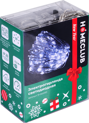 

Гирлянда Homeclub 50 LED мини-диодов 5 м, цвет в ассортименте