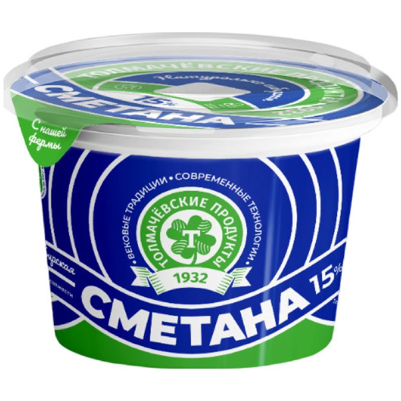 

Сметана Толмачёвские продукты 15% БЗМЖ, 180 г