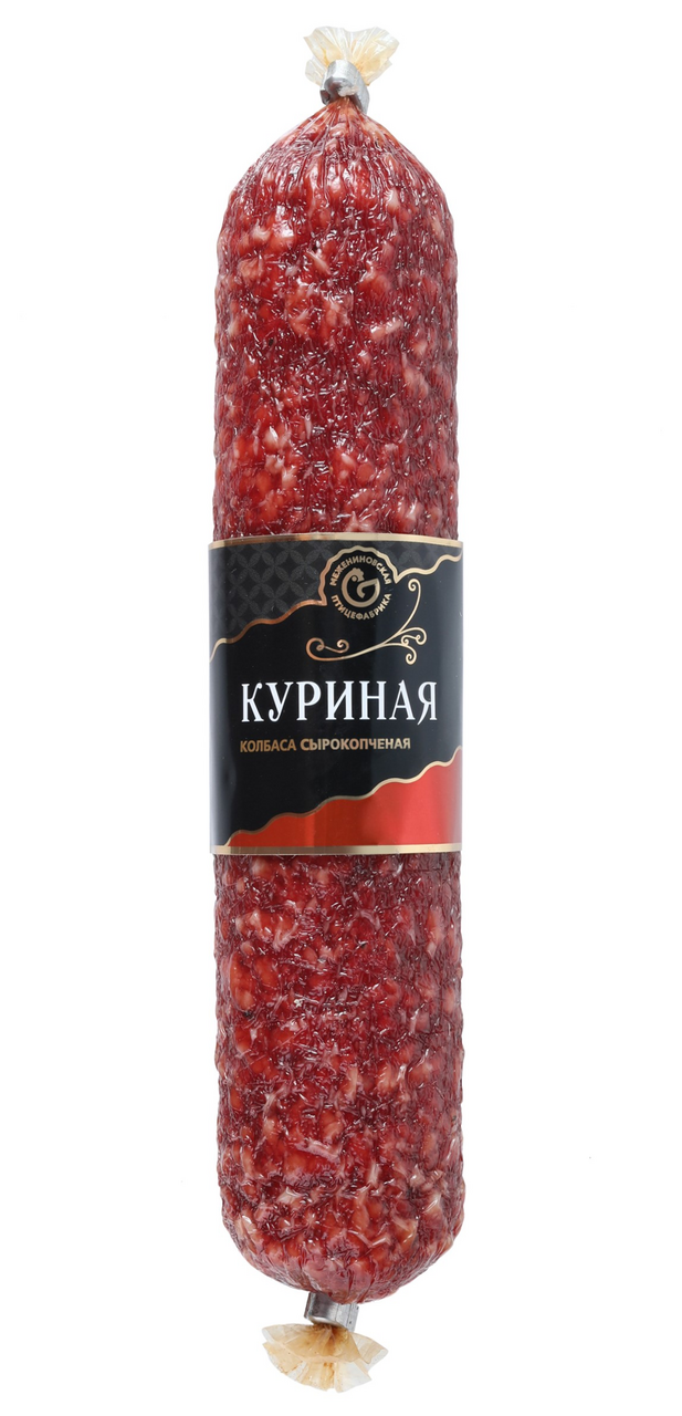 

Колбаса куриная Межениновская птицефабрика сырокопченая 250 г