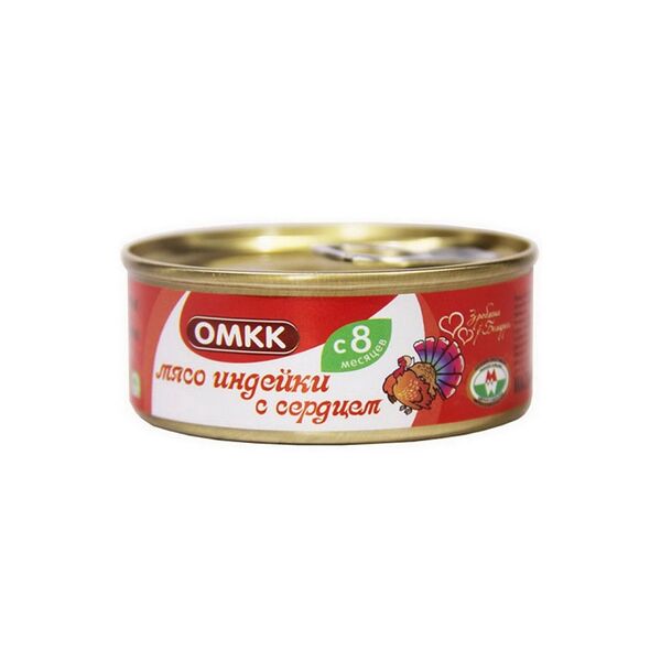 Консерва мясная ОМКК Индейка с сердцем 100г ж/б ОМКК