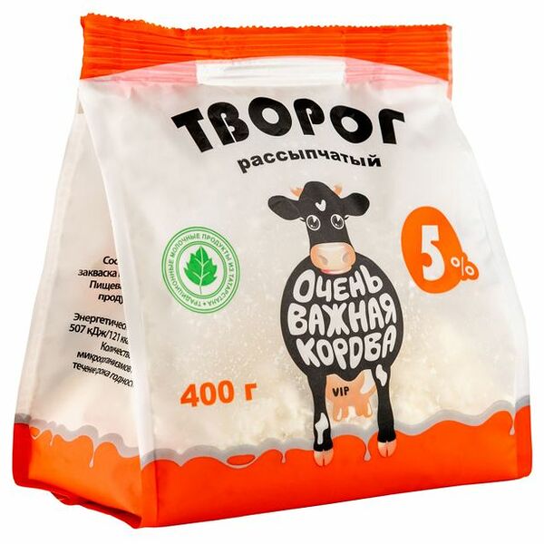 Творог Очень Важная Корова 5% 400 г