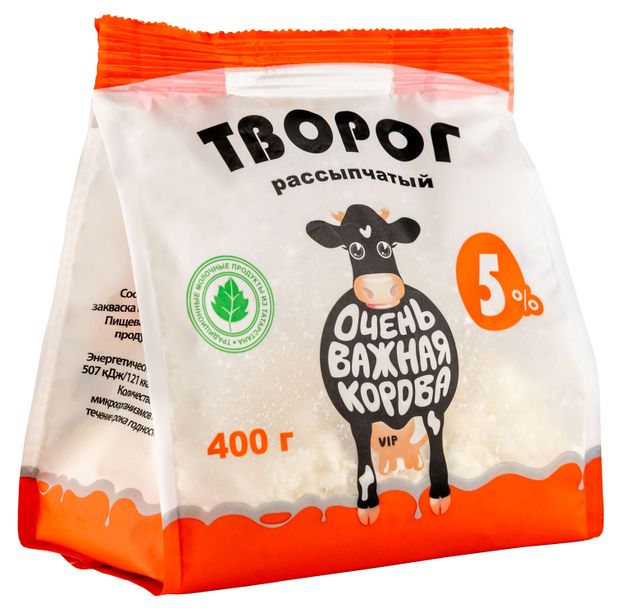 

Творог Очень Важная Корова 5% 400 г