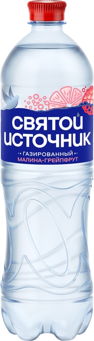 

Вода питьевая Святой Источник с ароматом малины и грейпфрута газированная 1 л